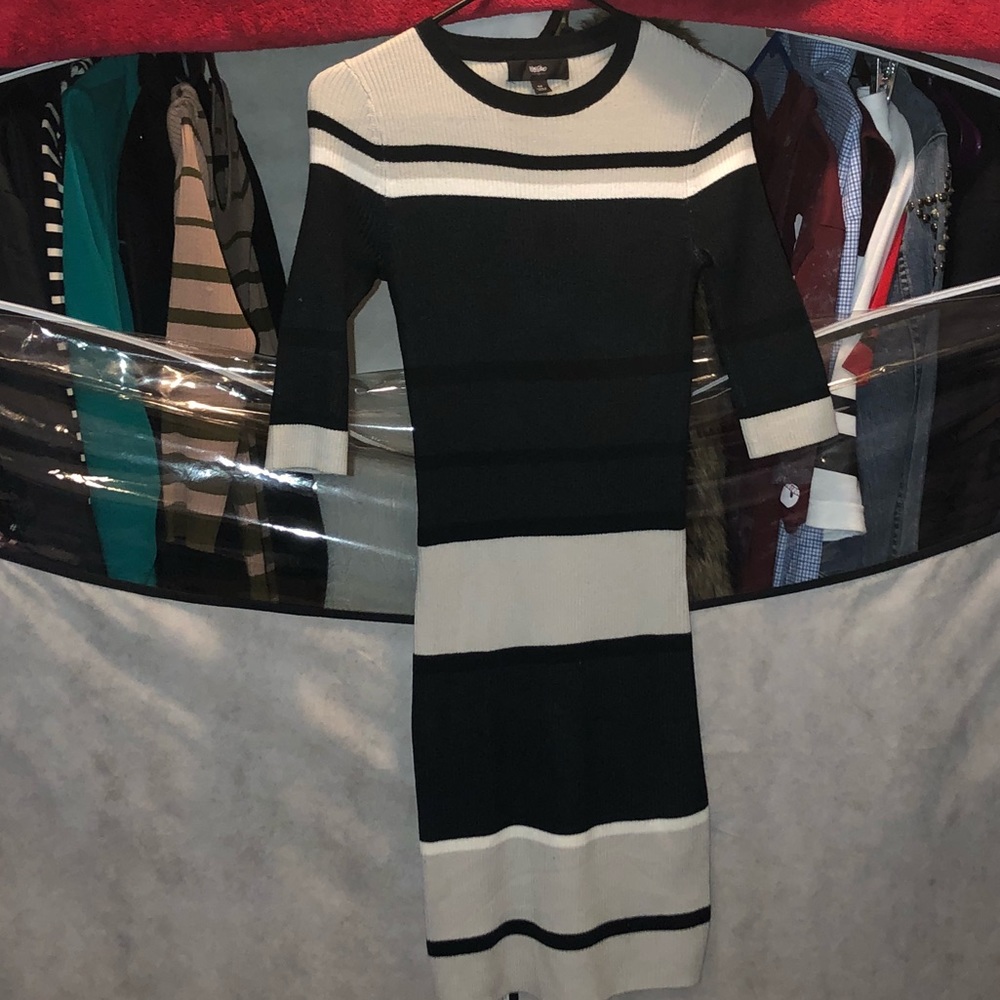 Ribbed 3/4 sleeve sweater dress 👗